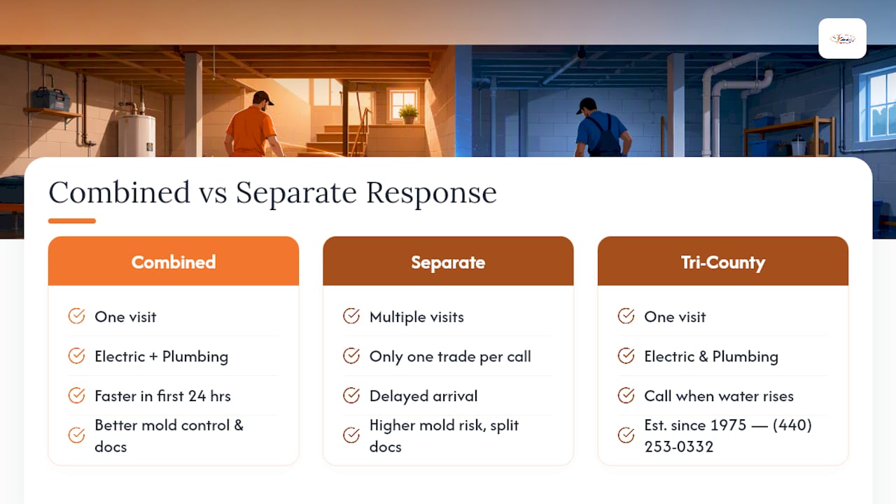 Why a Combined Response Beats Calling Two Separate Companies — overview diagram