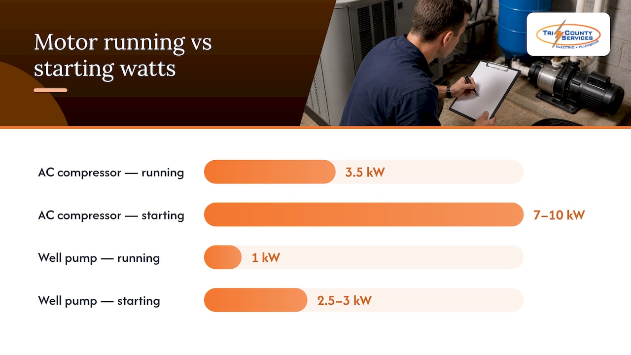 Why Motor Starting Matters More Than Running Watts — overview diagram