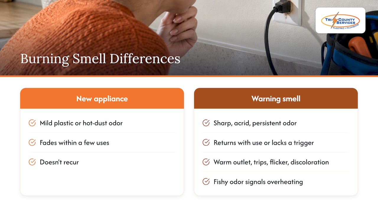 Not Every Burning Smell Means Danger: How to Tell the Difference — overview diagram