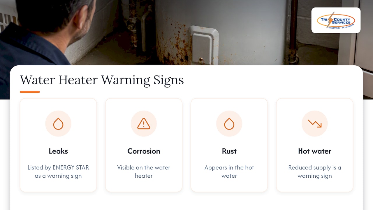 Five warning signs of water heater trouble